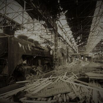 Železniční dvůr v Maďarsku 2019