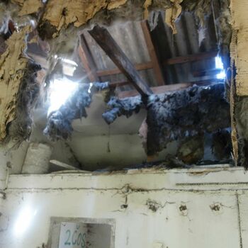 Semi-dilapidated ship