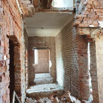 brick cell architecture old wall