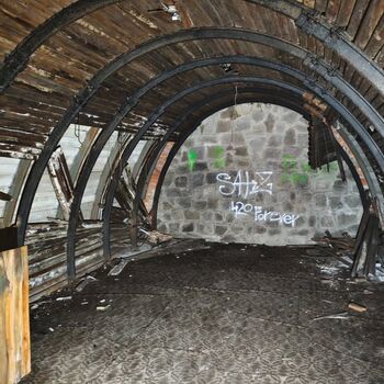 Why did they close? An abandoned guesthouse at night...