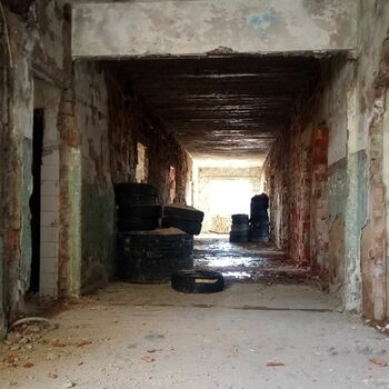 basement old building architecture cell wall stone