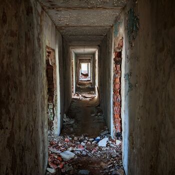 Verlassene sowjetische Wohnsiedlung Verlassene sowjetische Wohnsiedlung