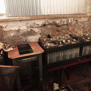 Engine room of a fixed fire extinguishing system