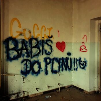 graffito decoration grunge old wall