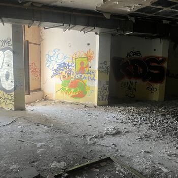 Polen verwüstetes Hotel