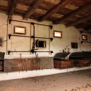 Sušárna chmele na zámeckém dvoře