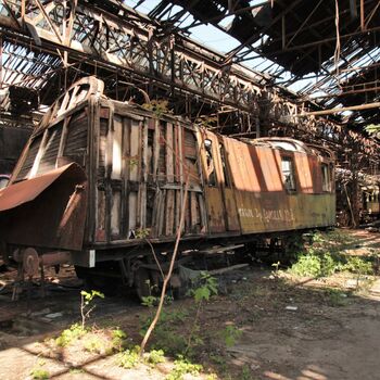 Železniční dvůr v Maďarsku 2019