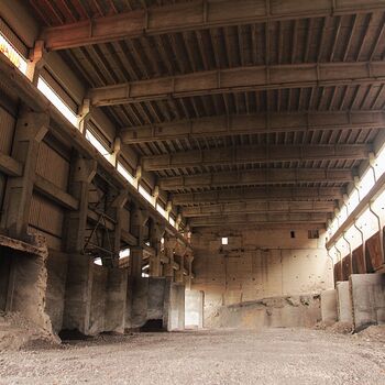 The "throat" of the cement works