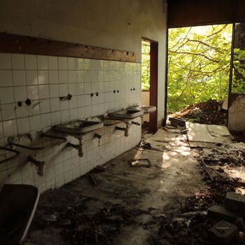 Monumental dark landmark of the city 2023