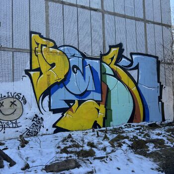 Ruins of a Soviet settlement Ruins of a Soviet settlement