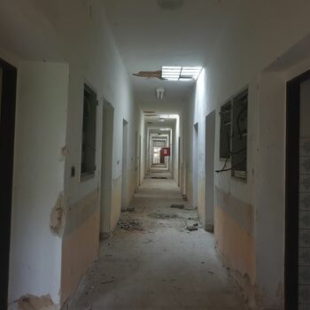 Buňka interiér věznice místnost