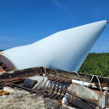 Větrná elektrárna.