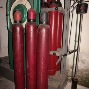 Engine room of a fixed fire extinguishing system