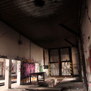 Heizstation im Bahnhof. Netolice