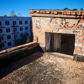 Verlassene sowjetische Wohnsiedlung Verlassene sowjetische Wohnsiedlung