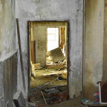 Buňka staré dveře Architektura zeď budova