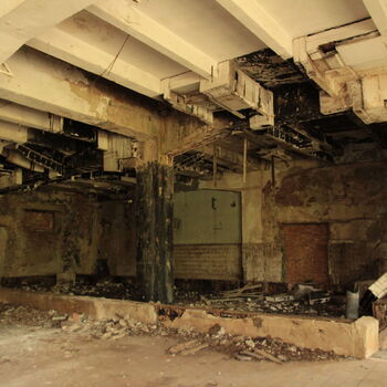 Monumental dark landmark of the city 2023