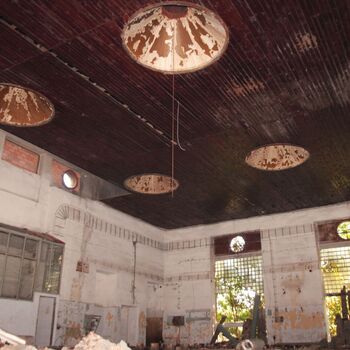 Monumental dark landmark of the city 2023