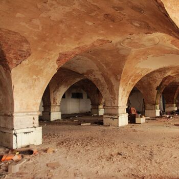 Monumental dark landmark of the city 2023