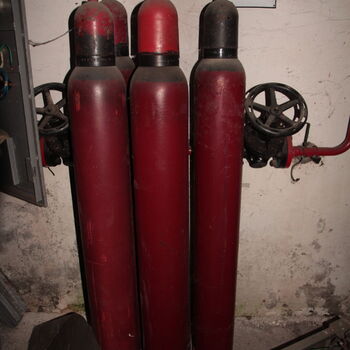 Engine room of a fixed fire extinguishing system