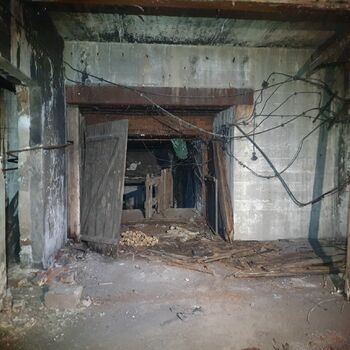 garage old door building wall