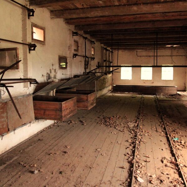 Sušárna chmele na zámeckém dvoře