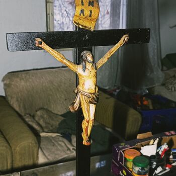 House with old Volga and big cross ✟ House with old Volga and big cross ✟