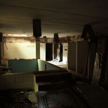 Monumental dark landmark of the city 2023