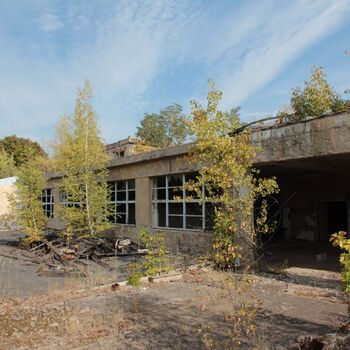 Monumental dark landmark of the city 2023