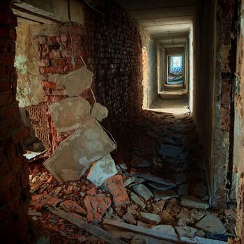 Verlassene sowjetische Wohnsiedlung Verlassene sowjetische Wohnsiedlung