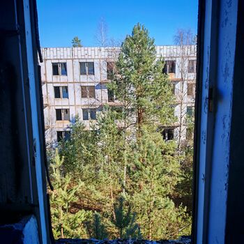 Verlassene sowjetische Wohnsiedlung Verlassene sowjetische Wohnsiedlung