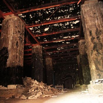 Monumental dark landmark of the city 2023