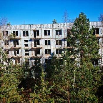 Verlassene sowjetische Wohnsiedlung Verlassene sowjetische Wohnsiedlung