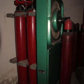 Engine room of a fixed fire extinguishing system