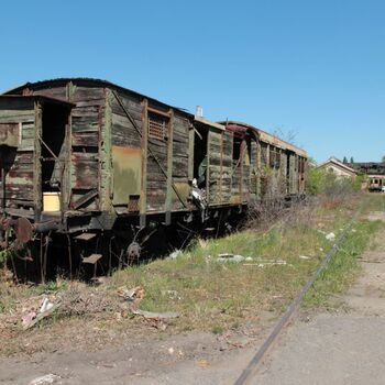 Železniční dvůr v Maďarsku 2019