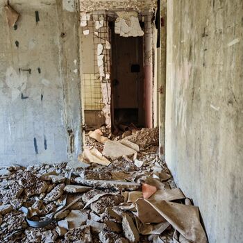 Verlassene sowjetische Wohnsiedlung Verlassene sowjetische Wohnsiedlung