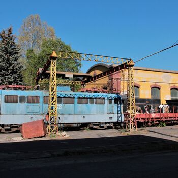 Železniční dvůr v Maďarsku 2019