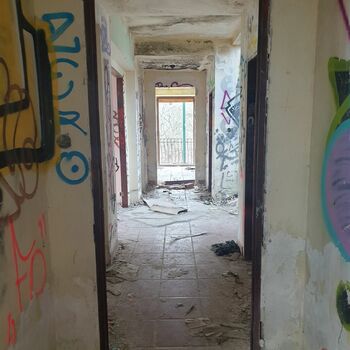 graffito decoration wall old door