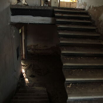 Monumental dark landmark of the city 2023