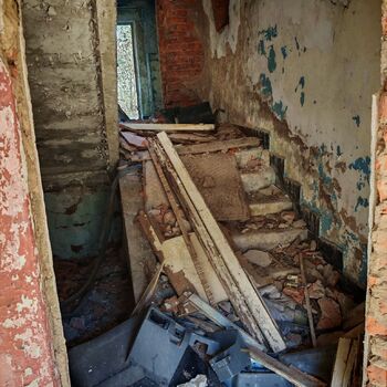 Verlassene sowjetische Wohnsiedlung Verlassene sowjetische Wohnsiedlung