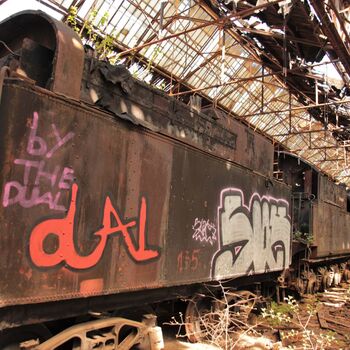 Železniční dvůr v Maďarsku 2019