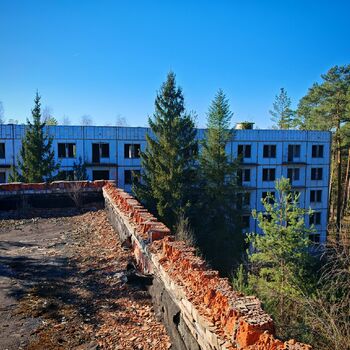 Verlassene sowjetische Wohnsiedlung Verlassene sowjetische Wohnsiedlung
