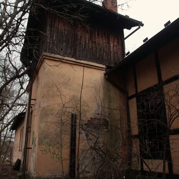 Heizstation im Bahnhof. Netolice