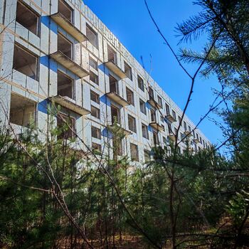 Verlassene sowjetische Wohnsiedlung Verlassene sowjetische Wohnsiedlung