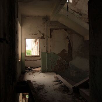 Monumental dark landmark of the city 2023