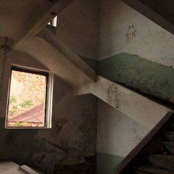 Monumental dark landmark of the city 2023