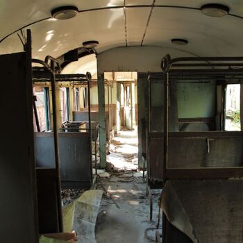 Železniční dvůr v Maďarsku 2019