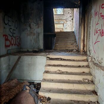 Verlassene sowjetische Wohnsiedlung Verlassene sowjetische Wohnsiedlung