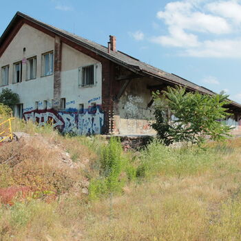 A station with a dark history where trains no longer stop A station with a dark history where trains no longer stop